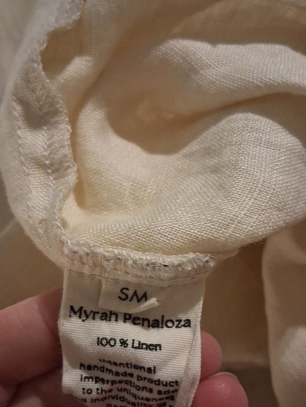Myrah Penaloza Suka Top 100% French Linen Ovetsized Shurt S/M - Picture 5 of 7